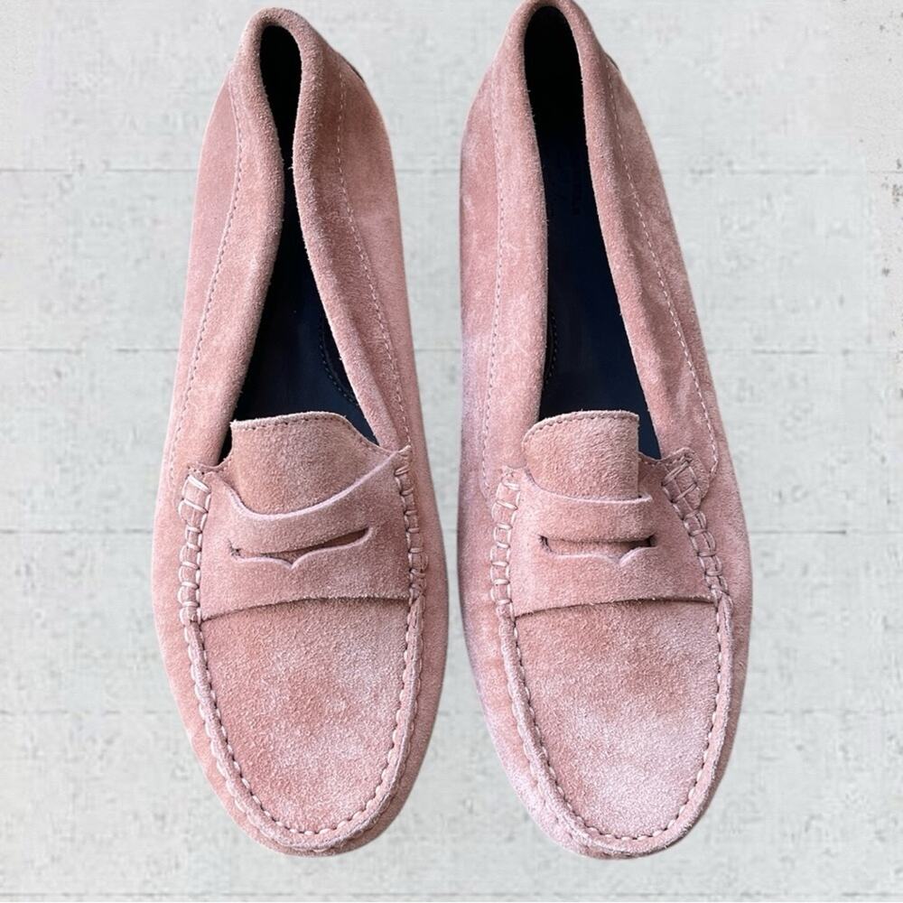 Aurelian Woman’s Suede Penny Loafer Driving Shoes Made In Italy Size 39/8.5 N - Picture 13 of 15